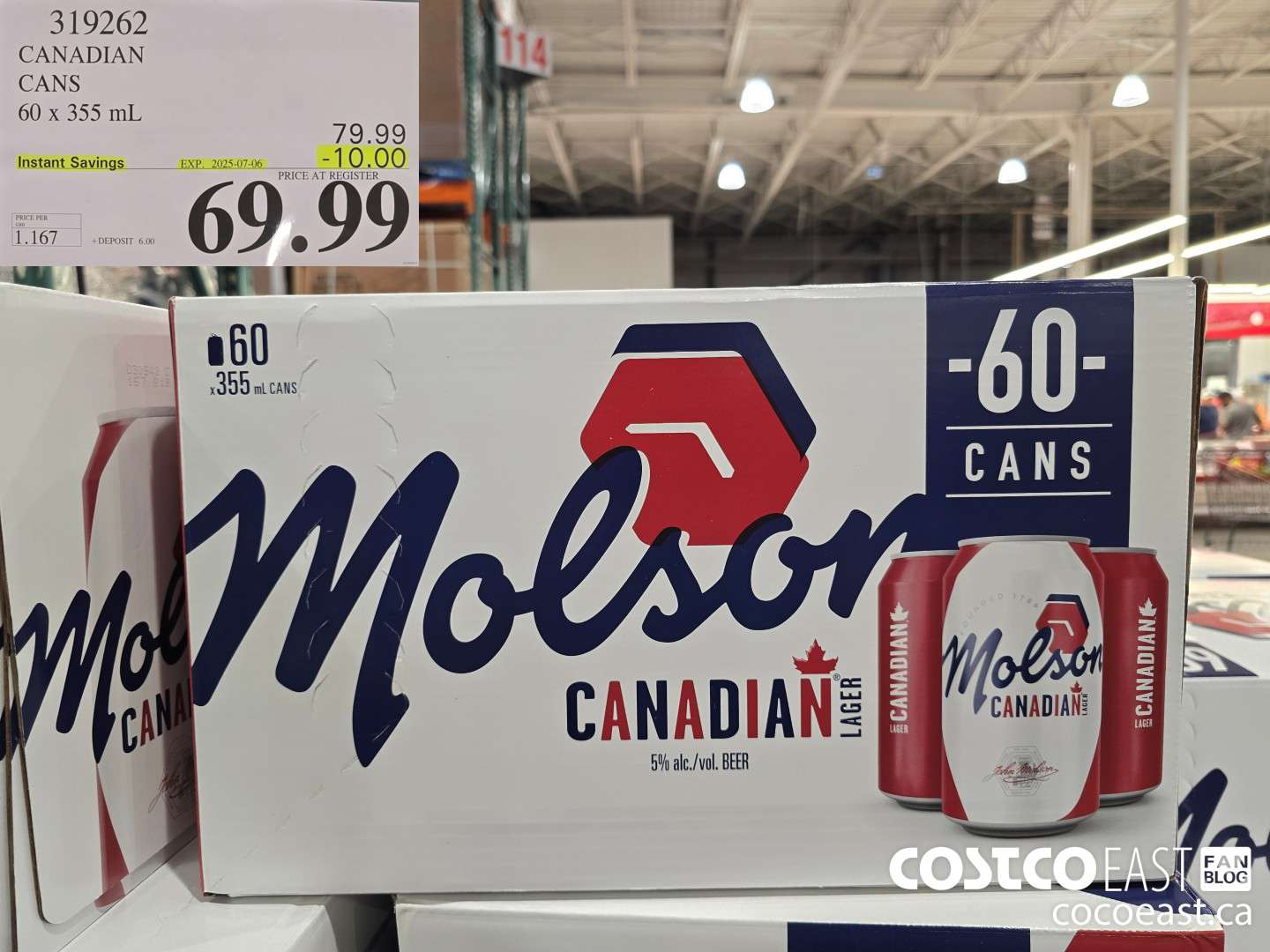 319262 CANADIAN CANS 60 x 355 mL ($10.00 INSTANT SAVINGS EXPIRES ON 2025-07-06) $69.99