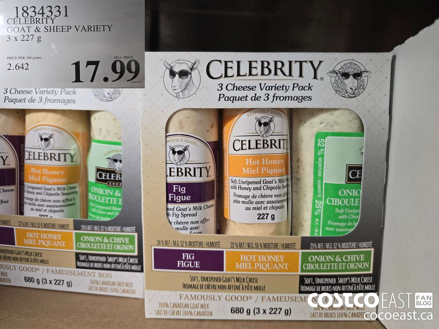 1834331 CELEBRITY GOAT & SHEEP VARIETY 3 X 227 G $17.99