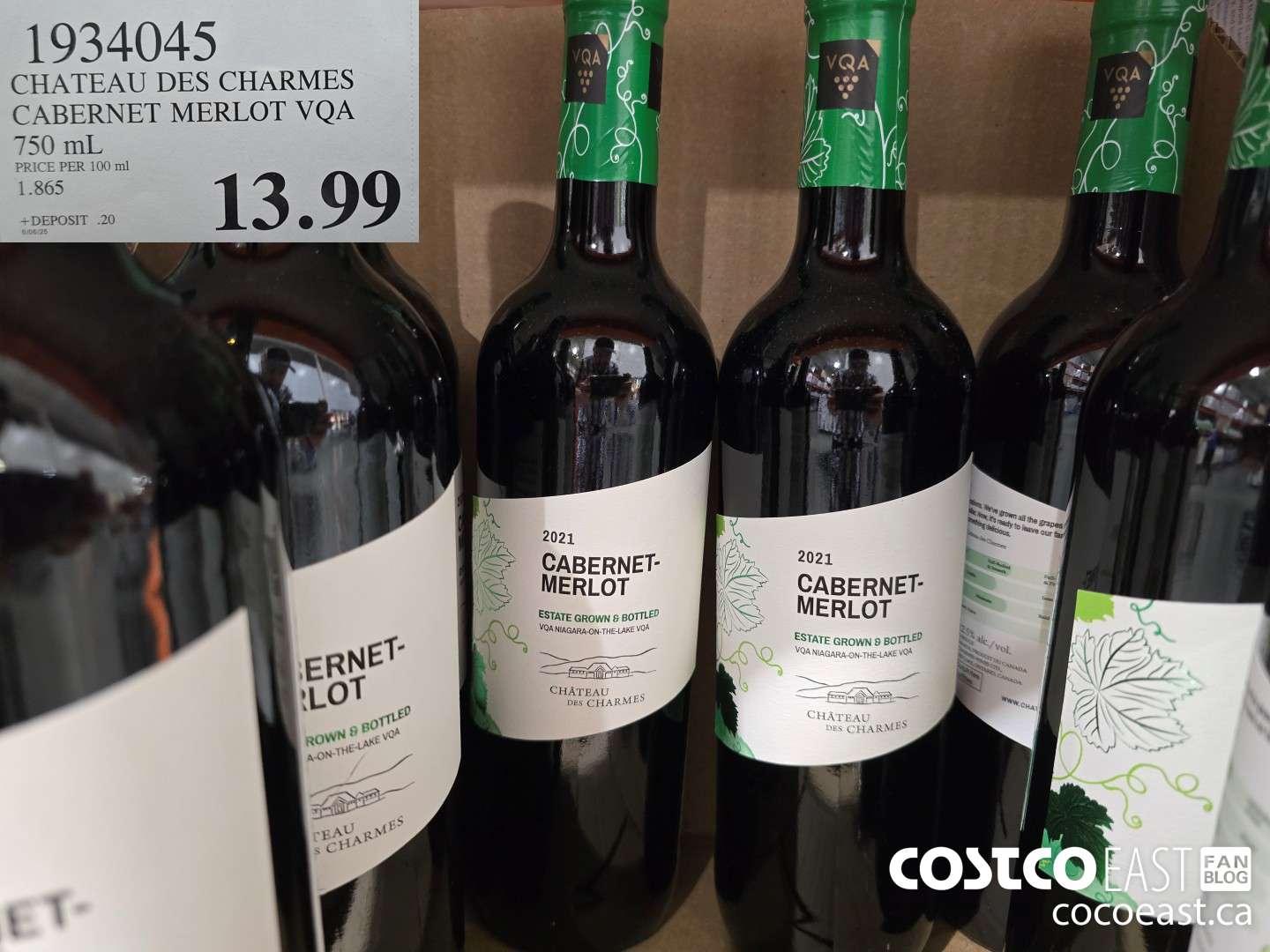 1934045 CHATEAU DES CHARMES CABERNET MERLOT VQA 750 mL $13.99