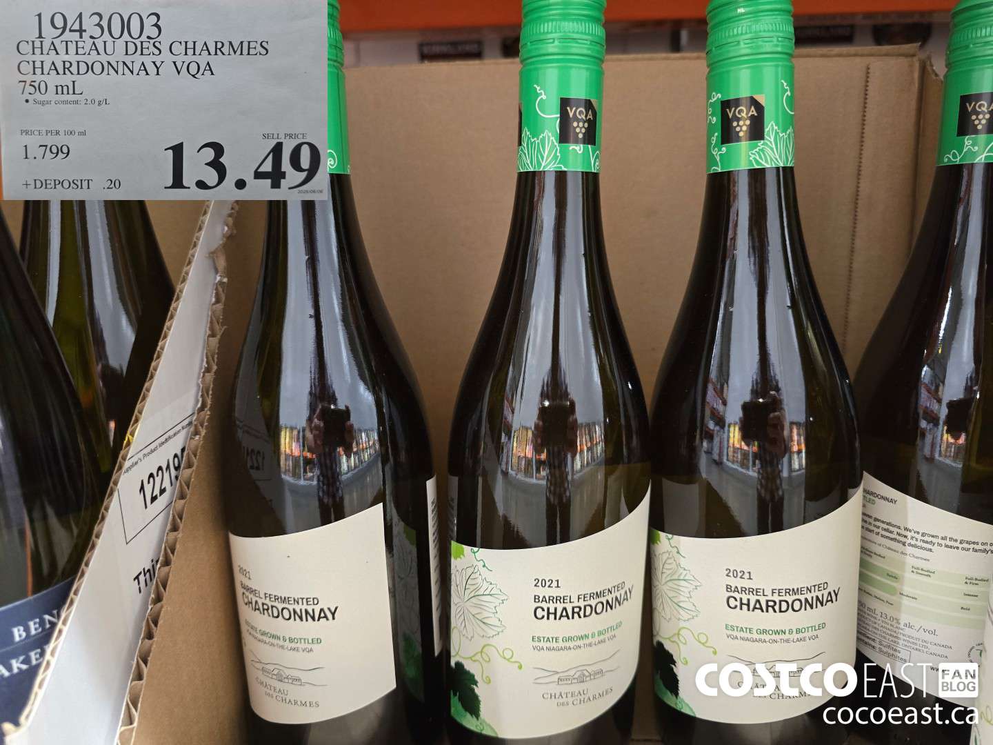 1943003 CHATEAU DES CHARMES CHARDONNAY VQA 750 ML $13.49
