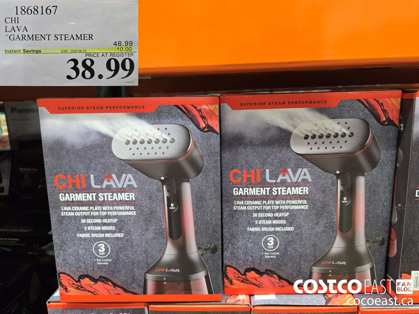 1868167 CHI LAVA GARMENT STEAMER ($10.00 INSTANT SAVINGS EXPIRES ON 2025-06-22) $38.99