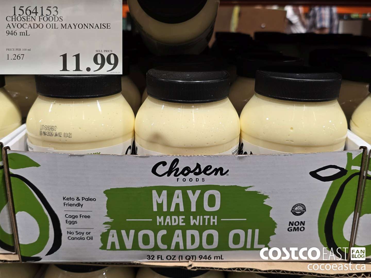 1564153 CHOSEN FOODS AVOCADO OIL MAYONNAISE 946 mL $11.99