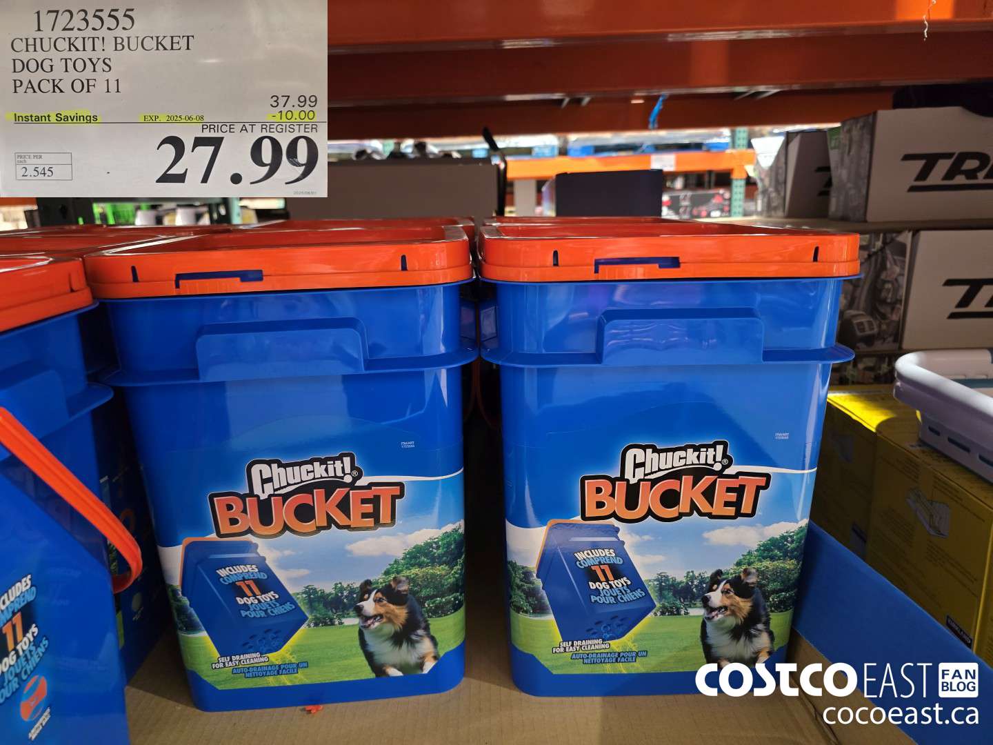 1723555 CHUCKIT! BUCKET DOG TOYS PACK OF 11 ($10.00 INSTANT SAVINGS EXPIRES ON 2025-06-08) $27.99