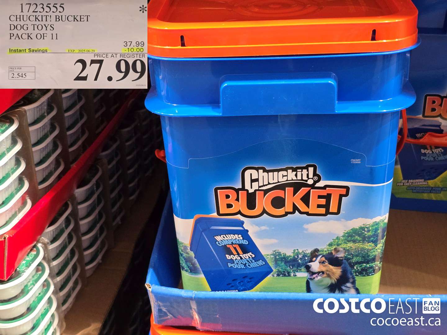 1723555 CHUCKIT! BUCKET DOG TOYS PACK OF 11 ($10.00 INSTANT SAVINGS EXPIRES ON 2025-06-29) $27.99