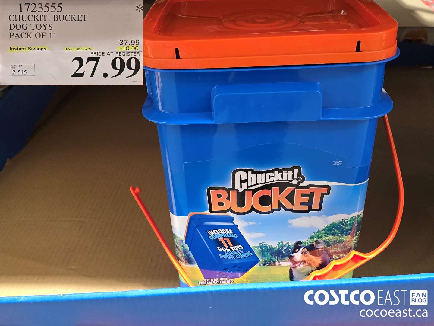 1723555 CHUCKIT! BUCKET DOG TOYS PACK OF 11 ($10.00 INSTANT SAVINGS EXPIRES ON 2025-06-29) $27.99