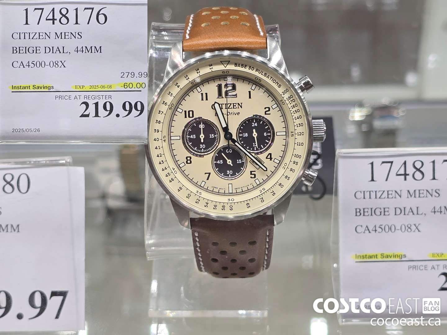 1748176 CITIZEN MENS BEIGE DIAL, 44MM CA4500-08X ($60.00 INSTANT SAVINGS EXPIRES ON 2025-06-08) $219.99