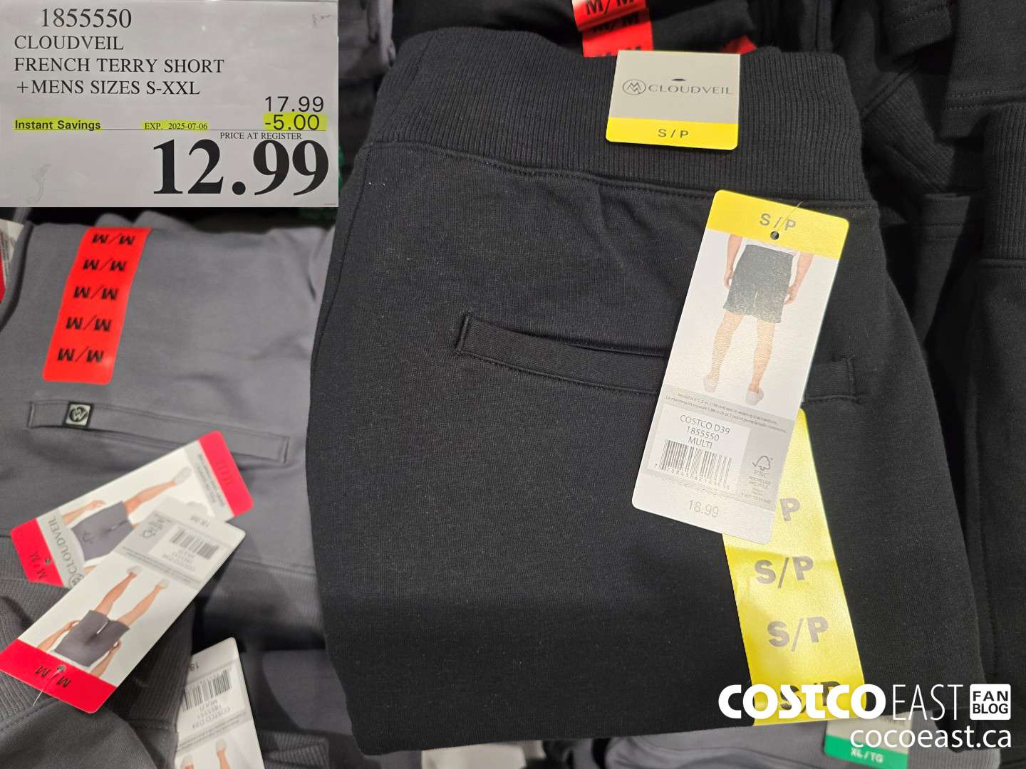 1855550 CLOUDVEIL FRENCH TERRY SHORT +MENS SIZES S-XXL ($5.00 INSTANT SAVINGS EXPIRES ON 2025-07-06) $12.99