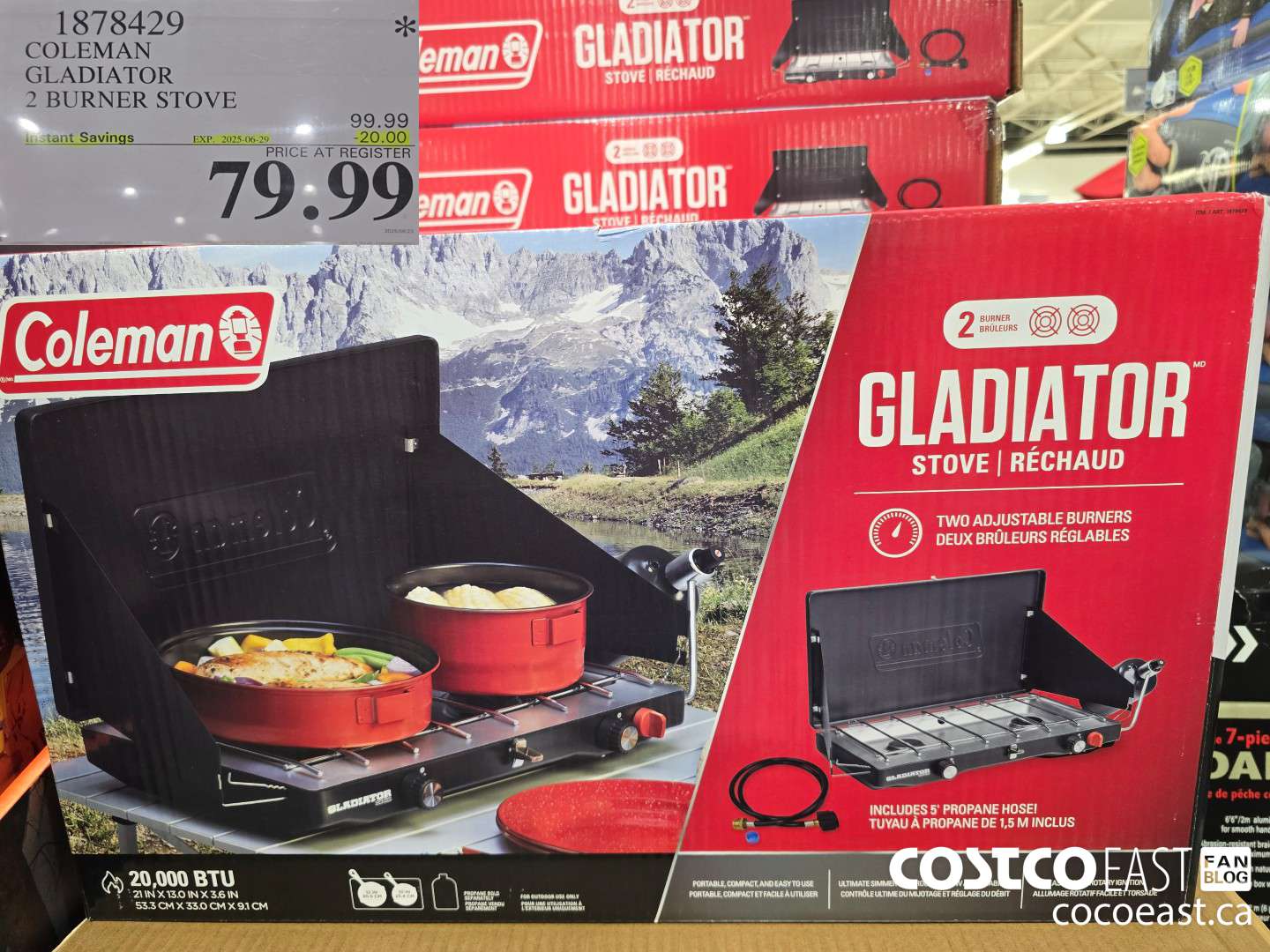 1878429 COLEMAN GLADIATOR 2 BURNER STOVE  ($20.00 INSTANT SAVINGS EXPIRES ON 2025-06-29) $79.99