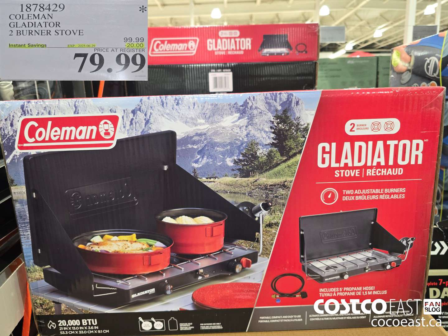 1878429 COLEMAN GLADIATOR 2 BURNER STOVE  ($20.00 INSTANT SAVINGS EXPIRES ON 2025-06-29) $79.99