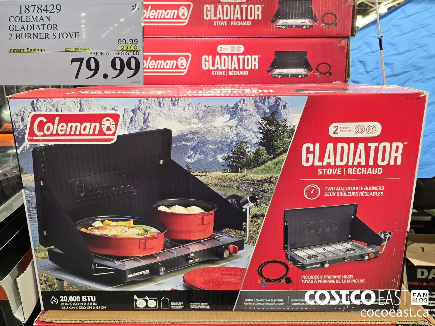 1878429 COLEMAN GLADIATOR 2 BURNER STOVE  ($20.00 INSTANT SAVINGS EXPIRES ON 2025-06-29) $79.99