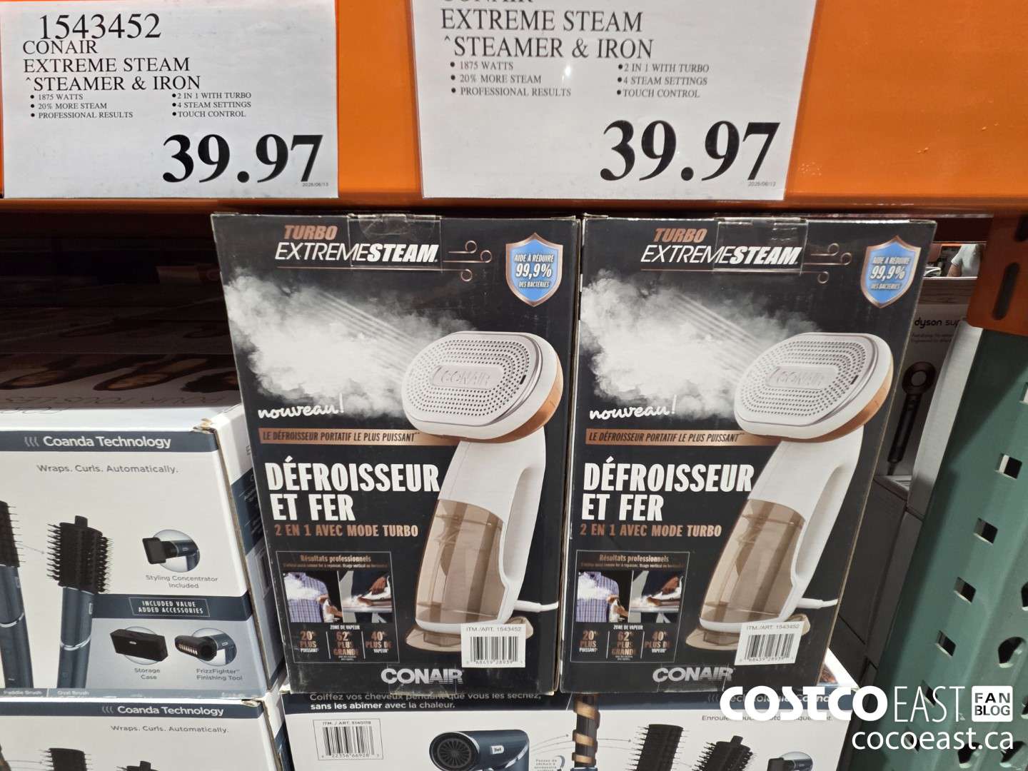 1543452 CONAIR EXTREME STEAM STEAMER & IRON ($25.00 INSTANT SAVINGS EXPIRES ON 2025-05-18) $39.97