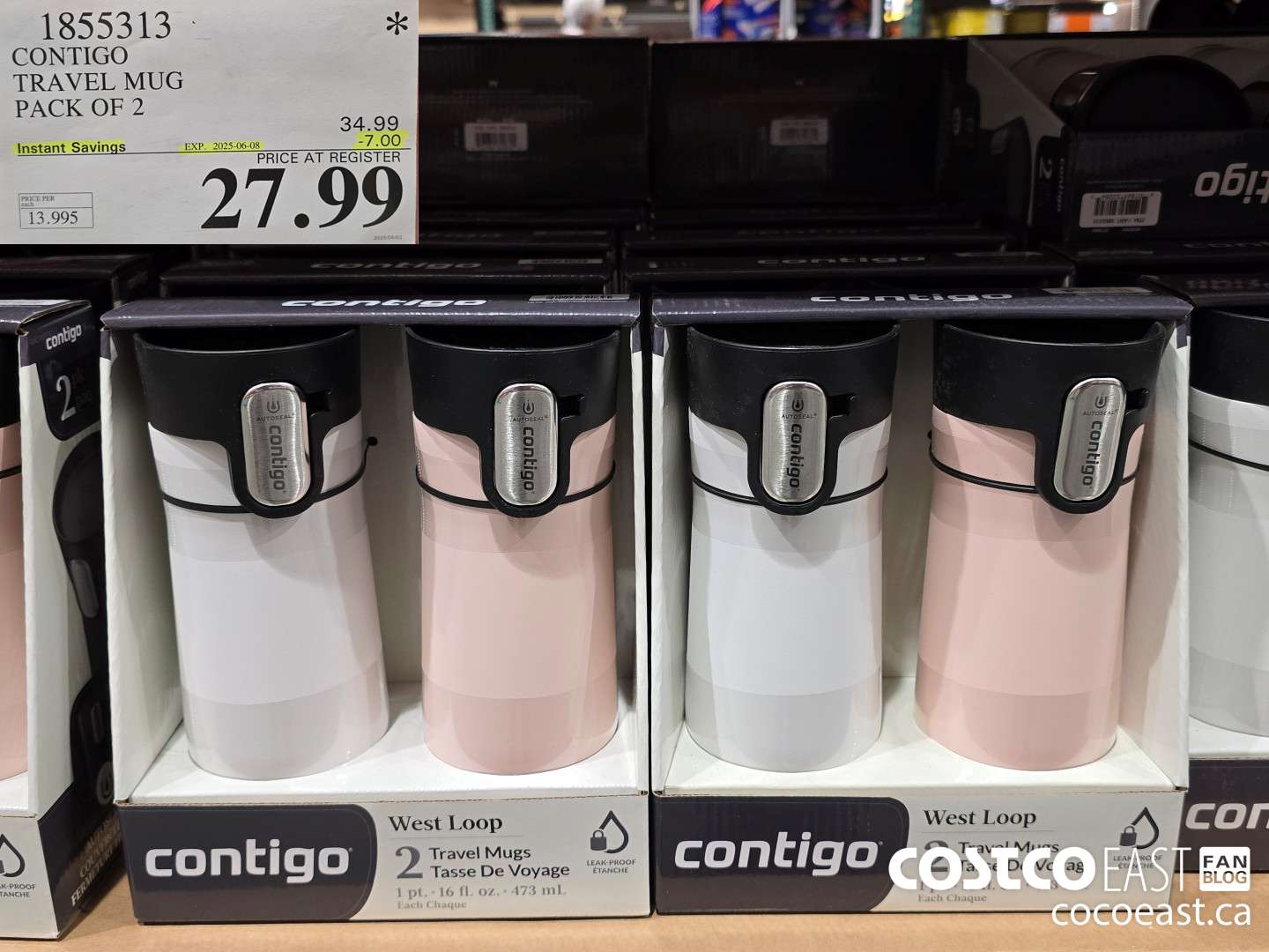 1855313 CONTIGO TRAVEL MUG PACK OF 2 ($7.00 INSTANT SAVINGS EXPIRES ON 2025-06-08) $27.99