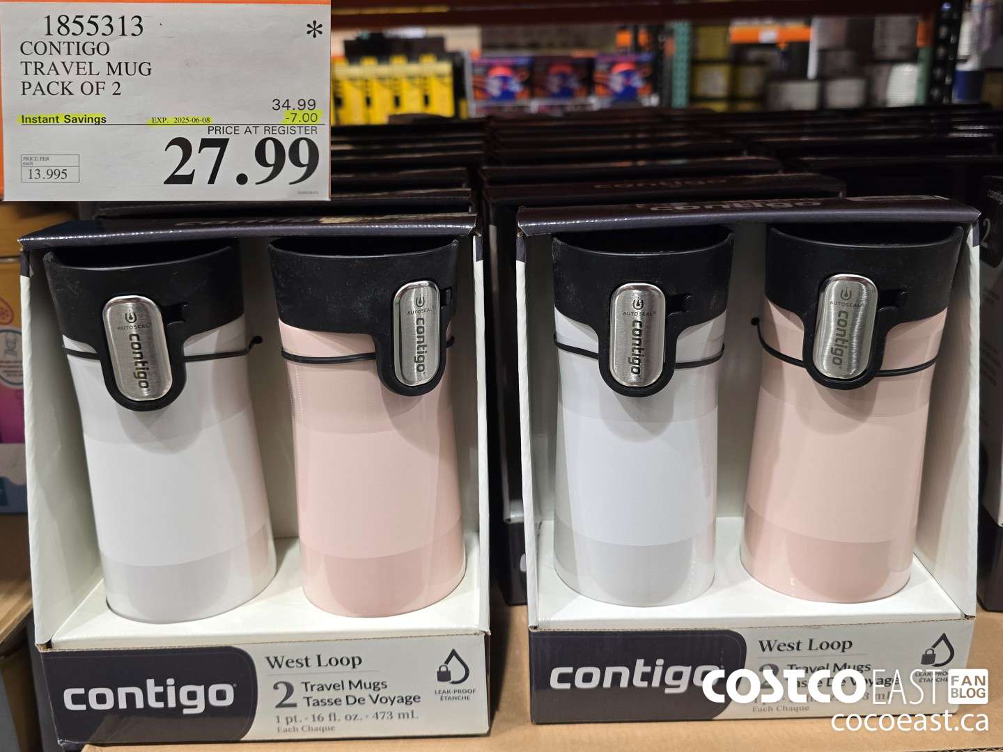1855313 CONTIGO TRAVEL MUG PACK OF 2 ($7.00 INSTANT SAVINGS EXPIRES ON 2025-06-08) $27.99
