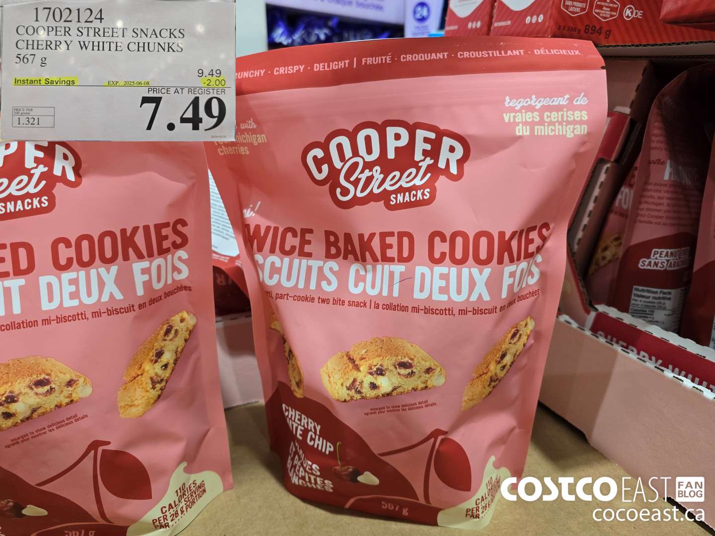 1702124 COOPER STREET SNACKS CHERRY WHITE CHUNKS 567 g ($2.00 INSTANT SAVINGS EXPIRES ON 2025-06-08) $7.49