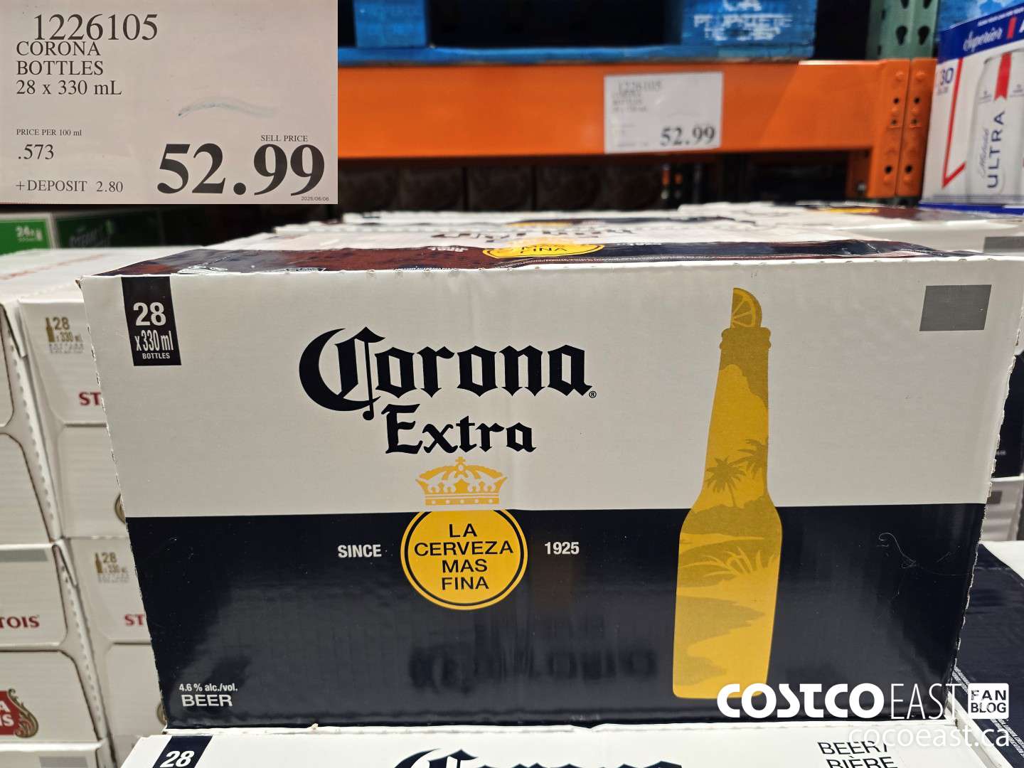 1226105 CORONA BOTTLES 28 x 330 mL $52.99