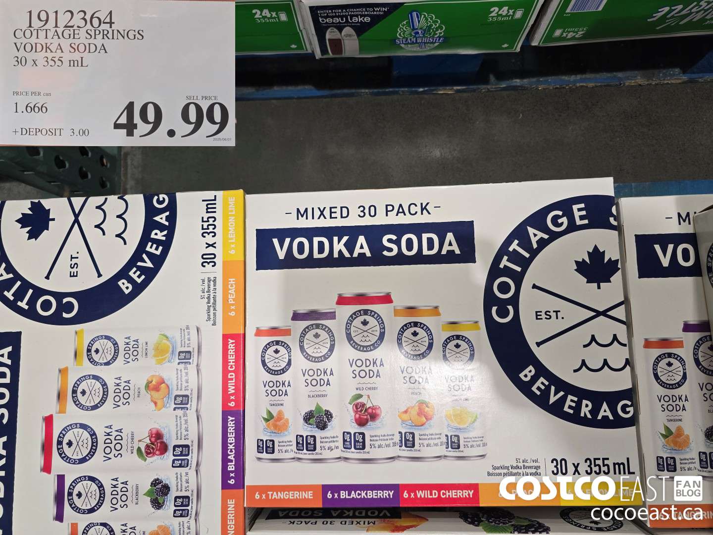 1912364 COTTAGE SPRINGS VODKA SODA 30 X 355 ML $49.99