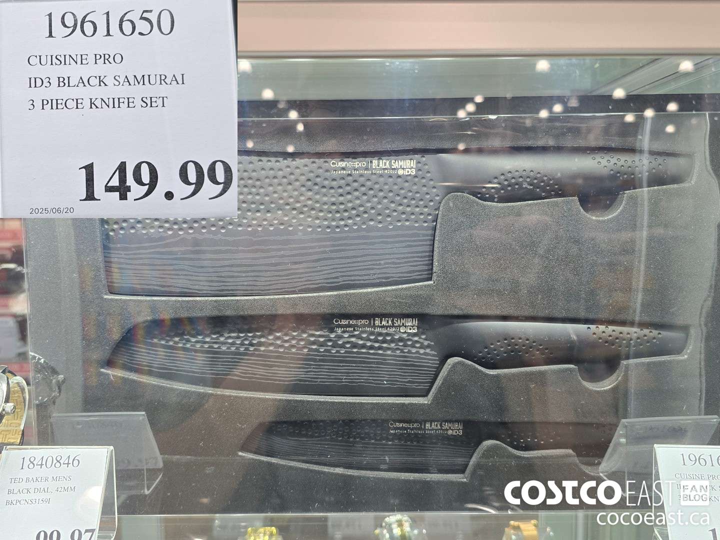 1961650 CUISINE PRO ID3 BLACK SAMURAI 3 PIECE KNIFE SET $149.99