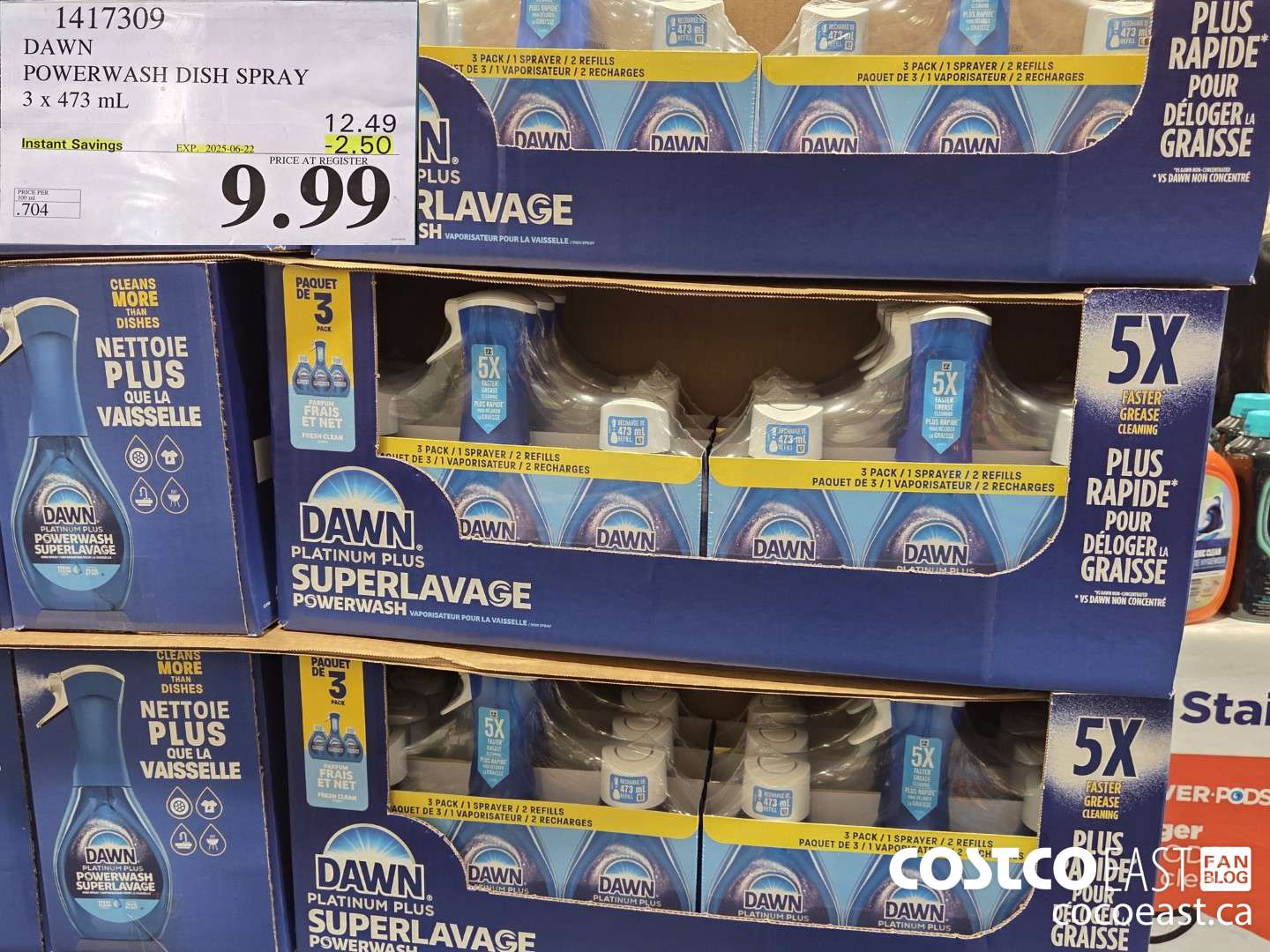 1417309 DAWN POWERWASH DISH SPRAY 3 X 473 mL ($2.50 INSTANT SAVINGS EXPIRES ON 2025-06-22) $9.99