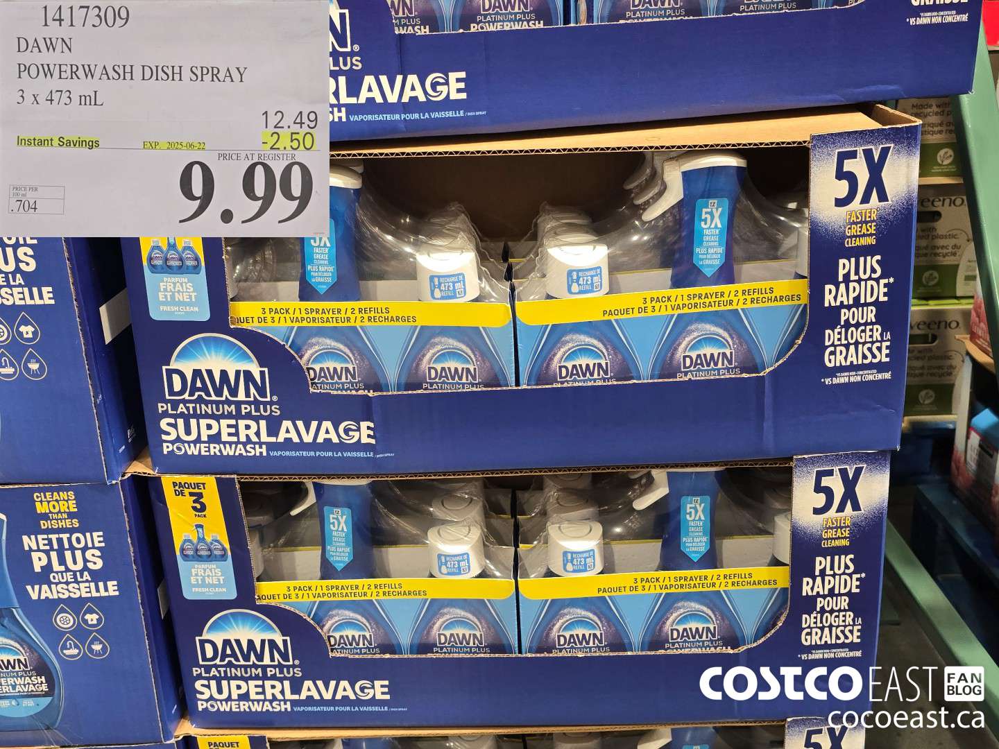 1417309 DAWN POWERWASH DISH SPRAY 3 X 473 mL ($2.50 INSTANT SAVINGS EXPIRES ON 2025-06-22) $9.99