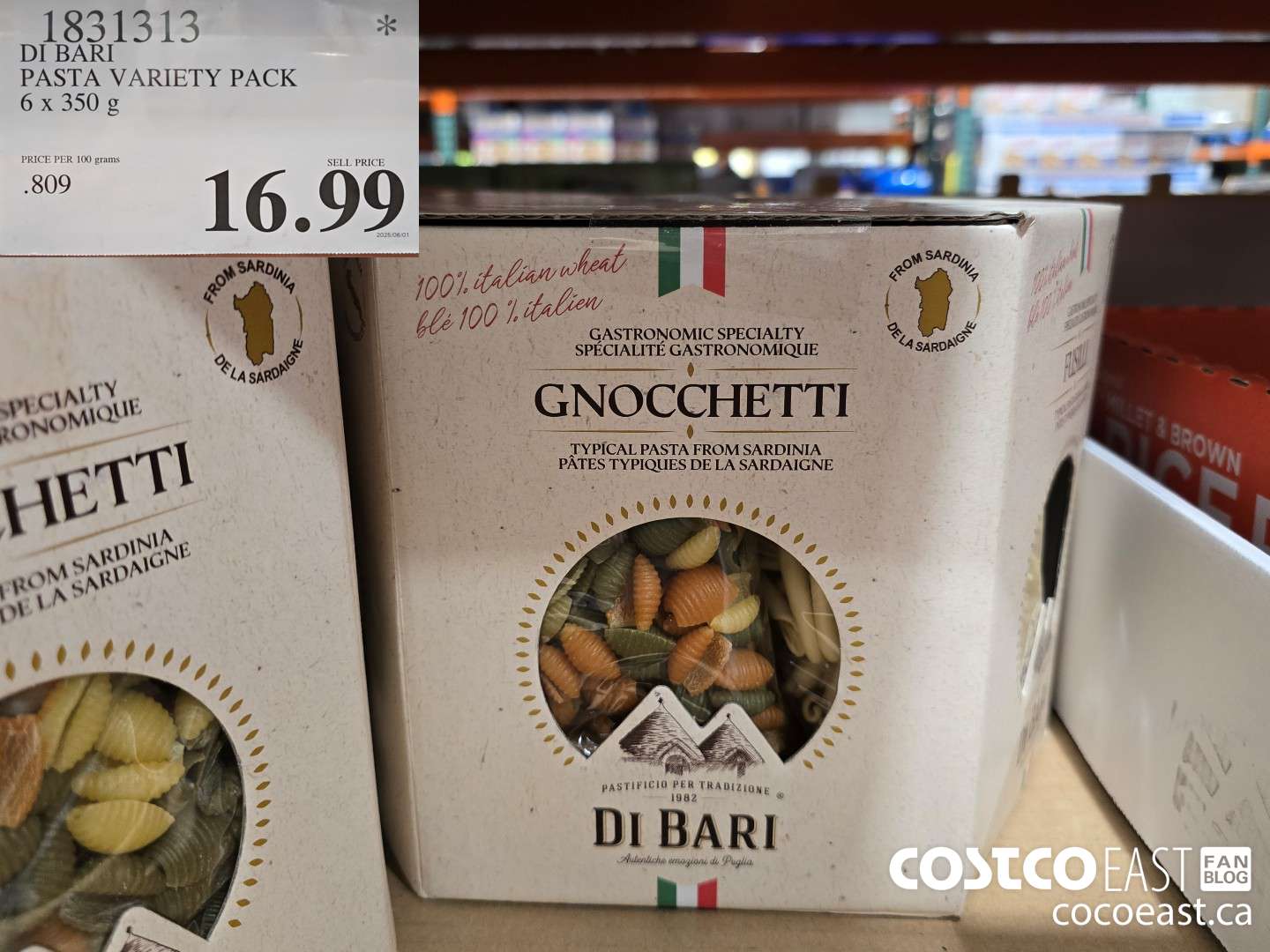 1831313 DI BARI PASTA VARIETY PACK 6 x 350 G $16.99