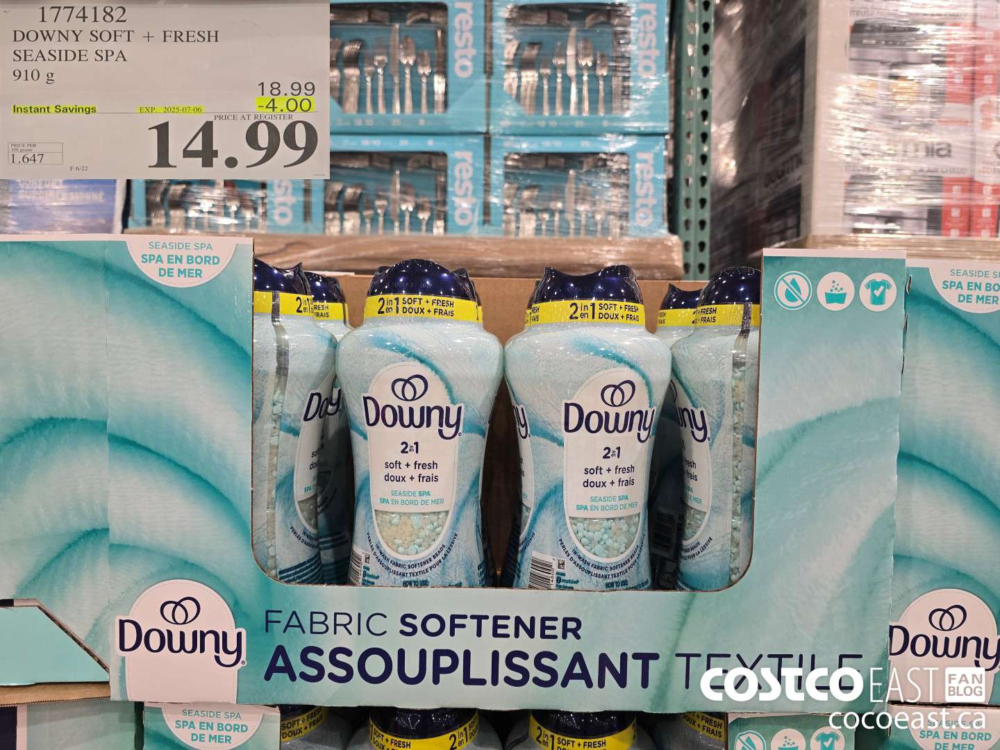 1774182 DOWNY SOFT + FRESH SEASIDE SPA 910 G ($4.00 INSTANT SAVINGS EXPIRES ON 2025-07-06) $14.99