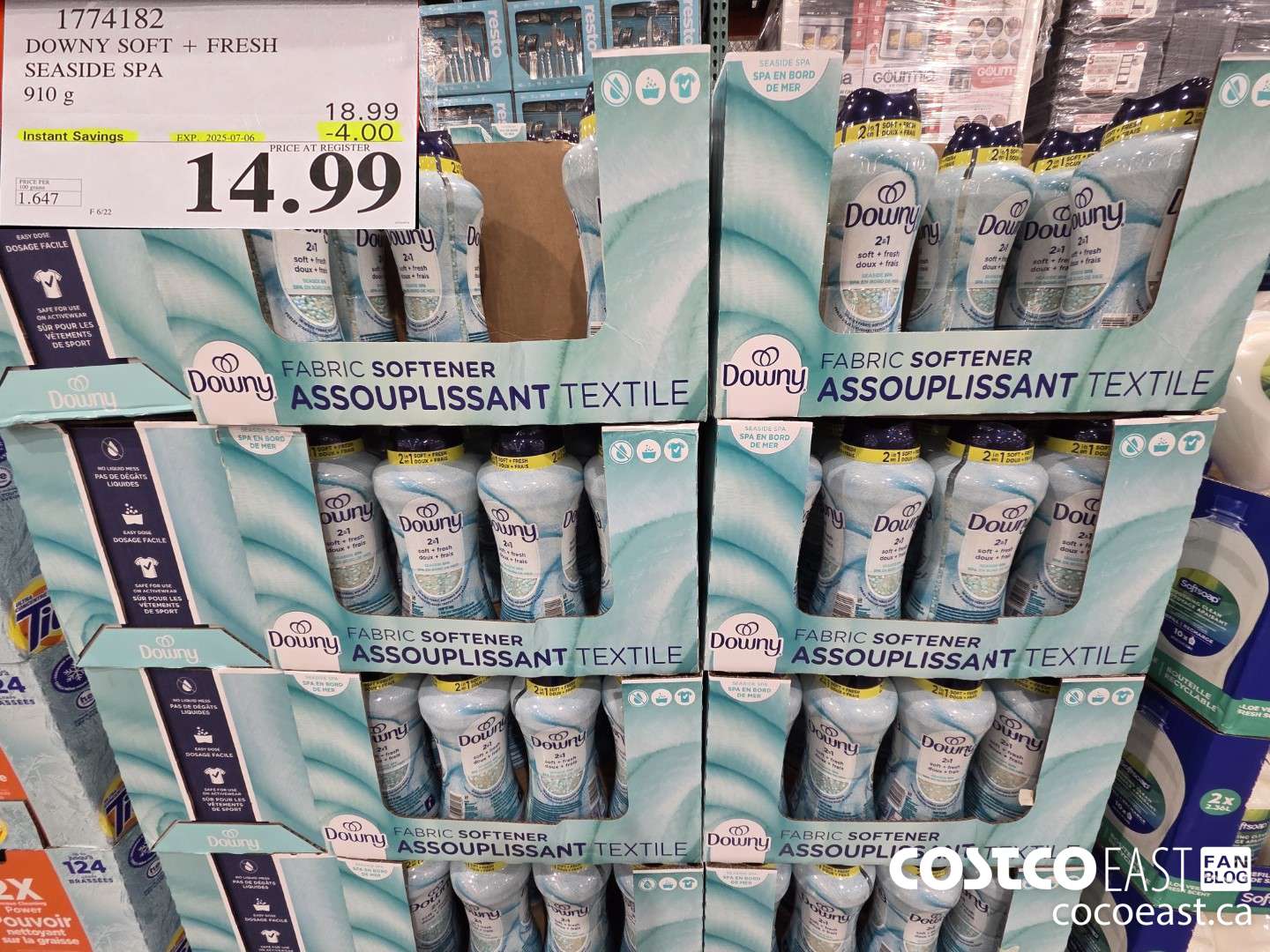 1774182 DOWNY SOFT + FRESH SEASIDE SPA 910 G ($4.00 INSTANT SAVINGS EXPIRES ON 2025-07-06) $14.99