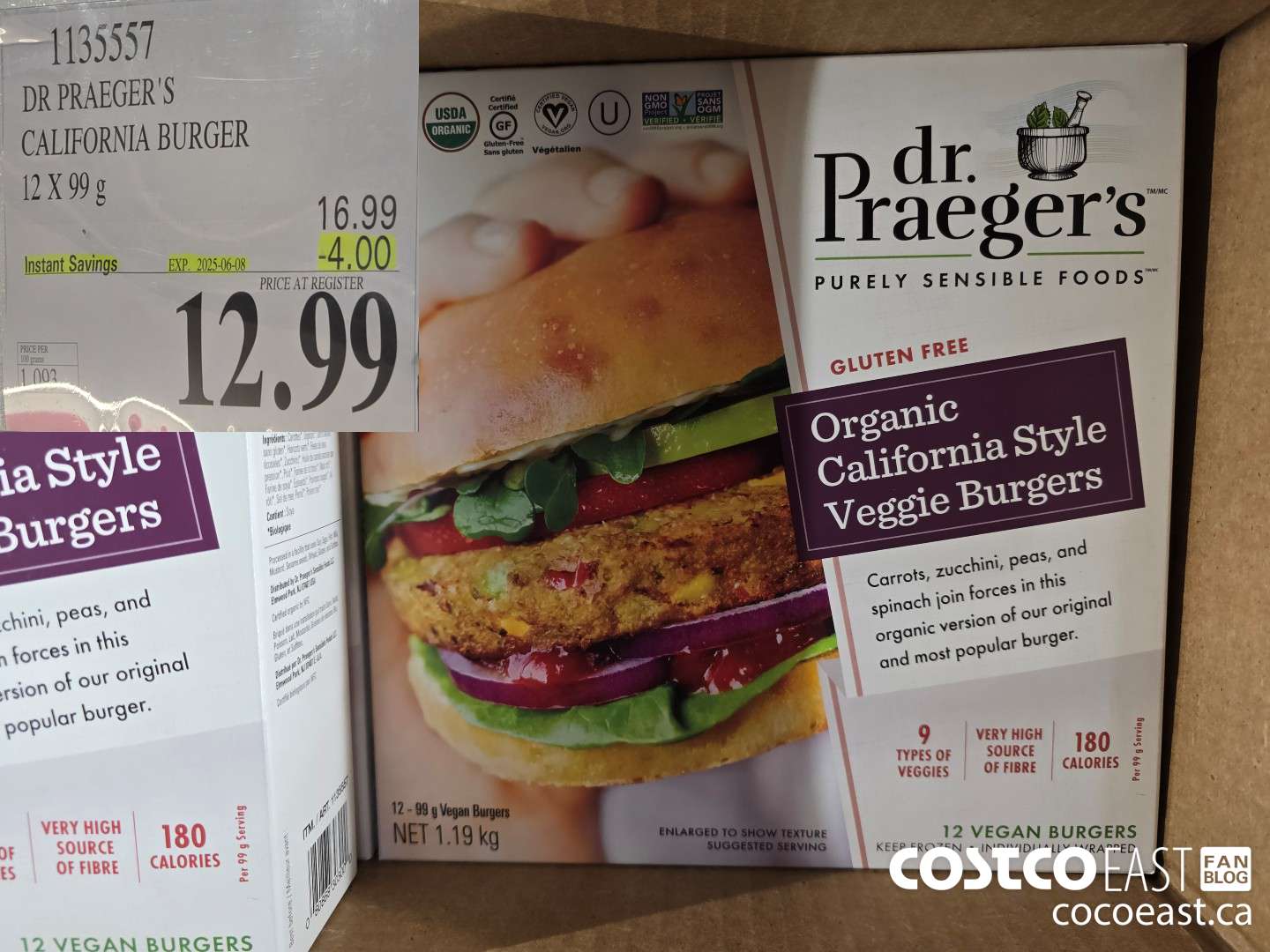 1135557 DR PRAEGER'S CALIFORNIA BURGER 12 X 99G ($4.00 INSTANT SAVINGS EXPIRES ON 2025-06-08) $12.99
