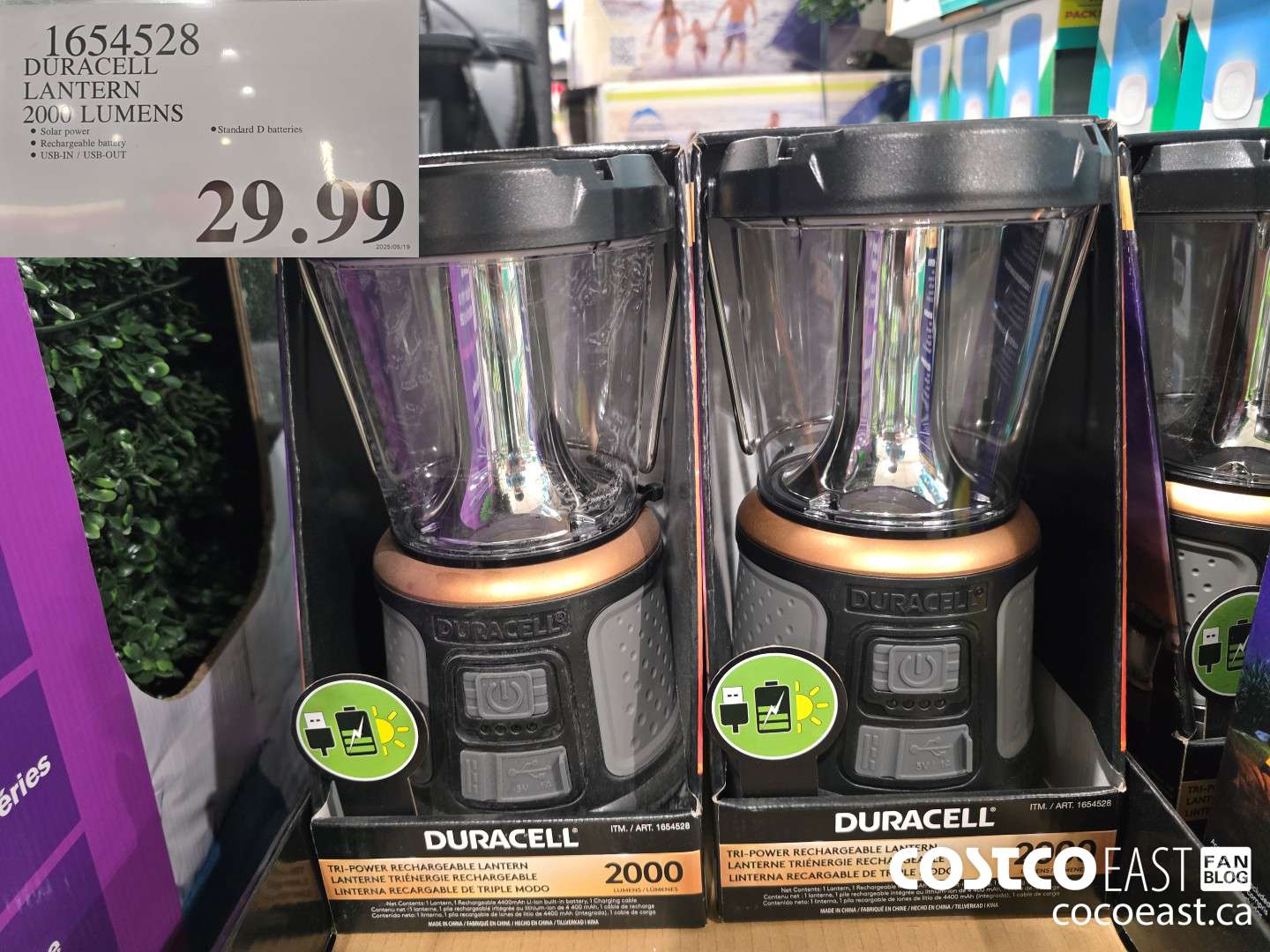 1654528 DURACELL LANTERN 2000 LUMENS $29.99