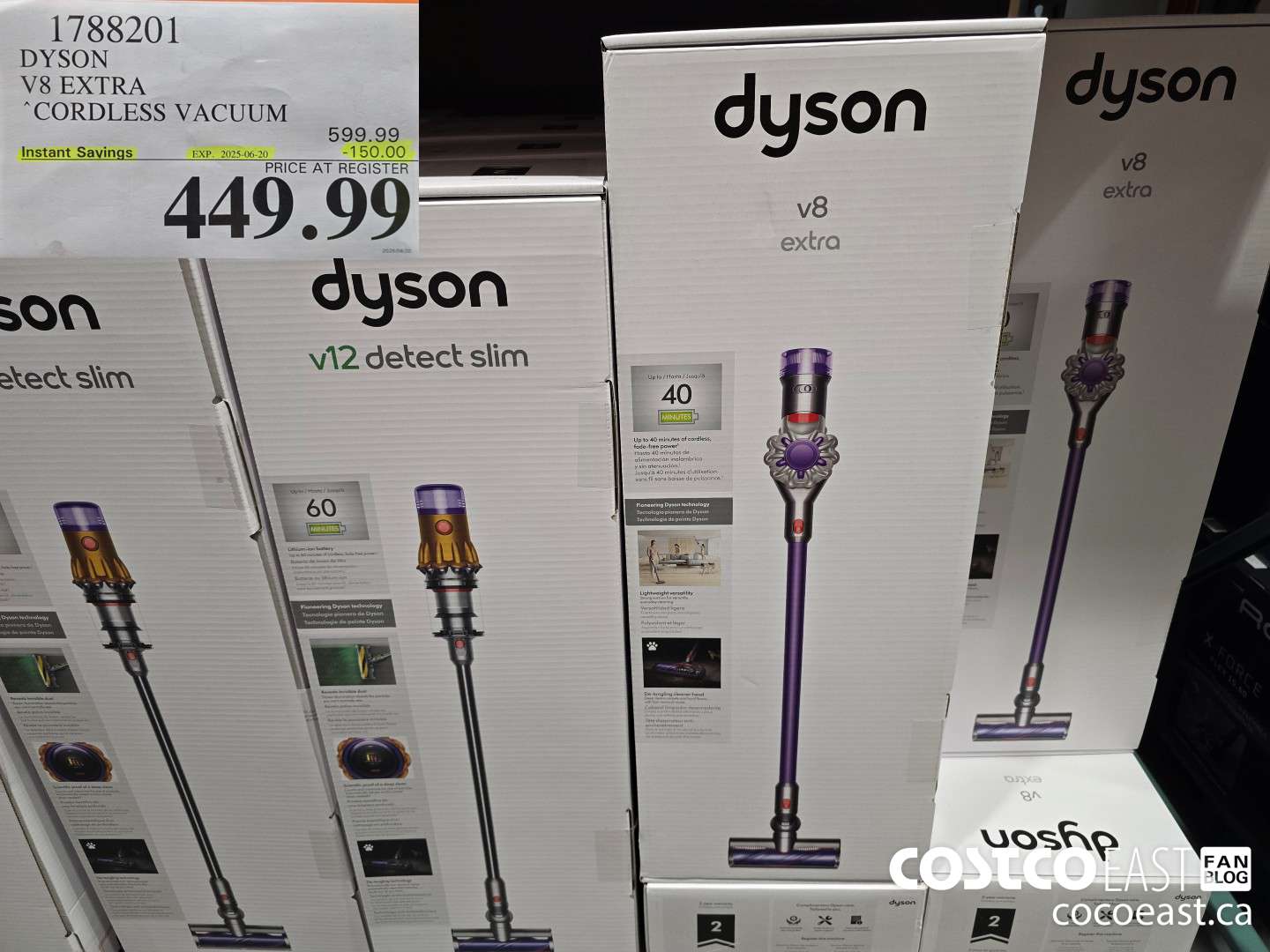 1788201 Dyson V8 EXTRA CORDLESS VACUUM ($150.00 INSTANT SAVINGS EXPIRES ON 2025-06-20) $449.99