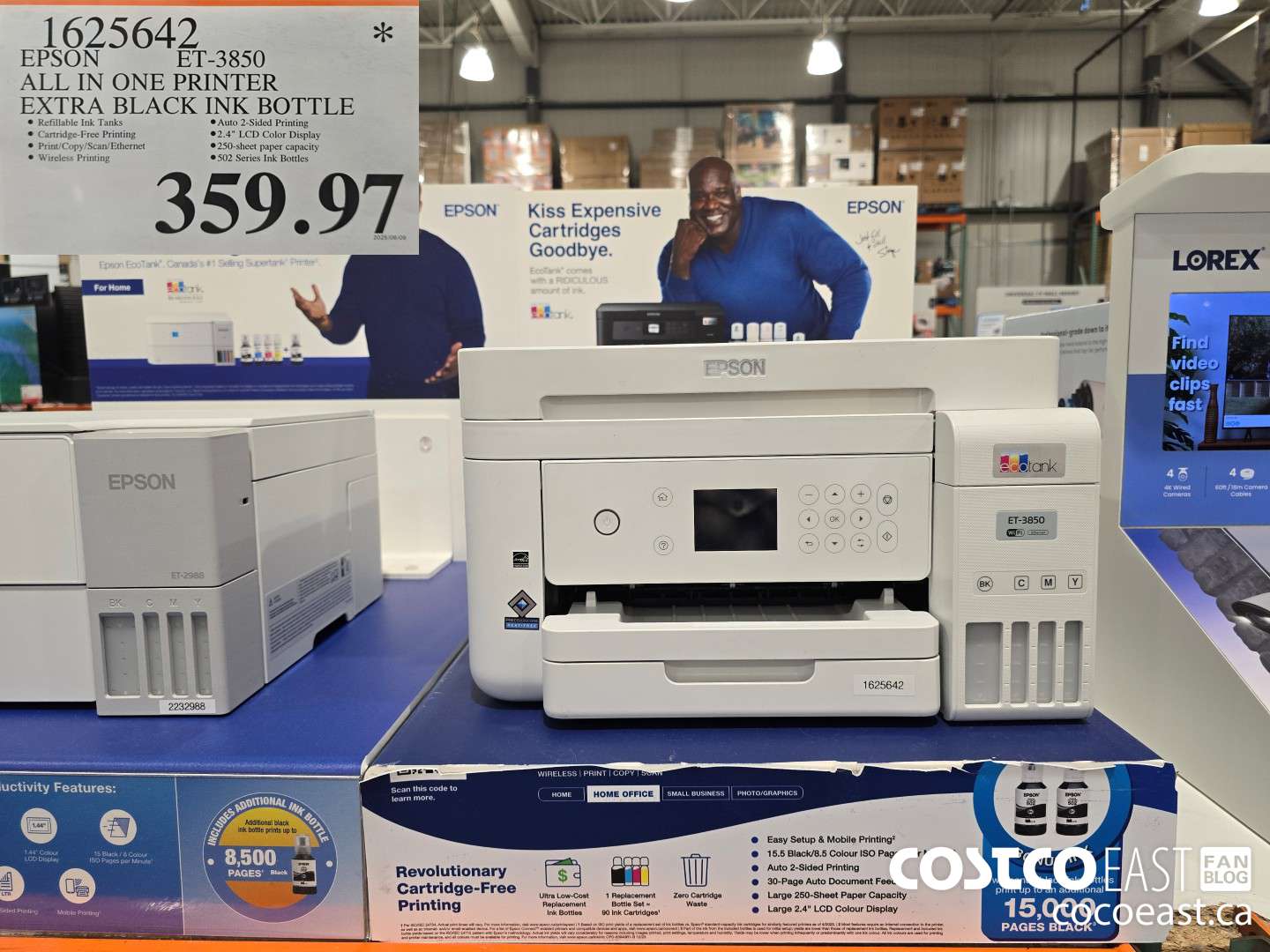 1625642 EPSON ET-3850 ALL IN ONE PRINTER EXTRA BLACK INK BOTTLE $359.97