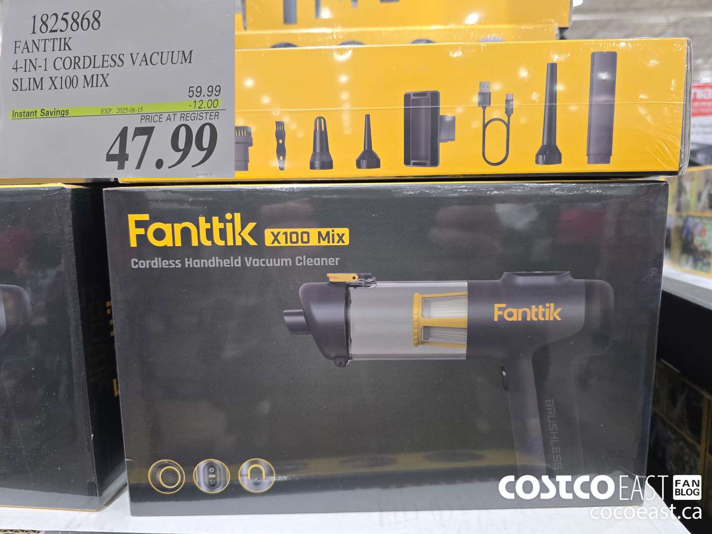 1825868 FANTTIK 4-IN-1 CORDLESS VACUUM SLIM X100 MIX ($12.00 INSTANT SAVINGS EXPIRES ON 2025-06-15) $47.99