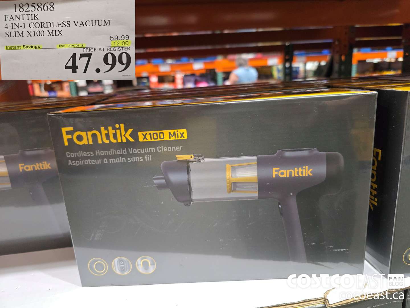 1825868 FANTTIK 4-IN-1 CORDLESS VACUUM SLIM X100 MIX ($12.00 INSTANT SAVINGS EXPIRES ON 2025-06-18) $47.99