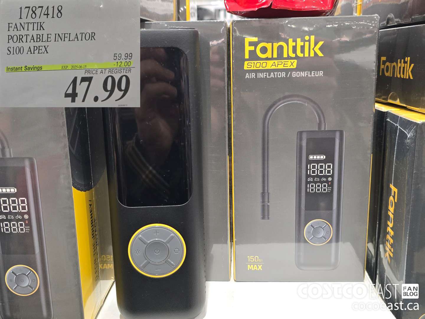1787418 FANTTIK PORTABLE INFLATOR S100 APEX ($12.00 INSTANT SAVINGS EXPIRES ON 2025-06-15) $47.99