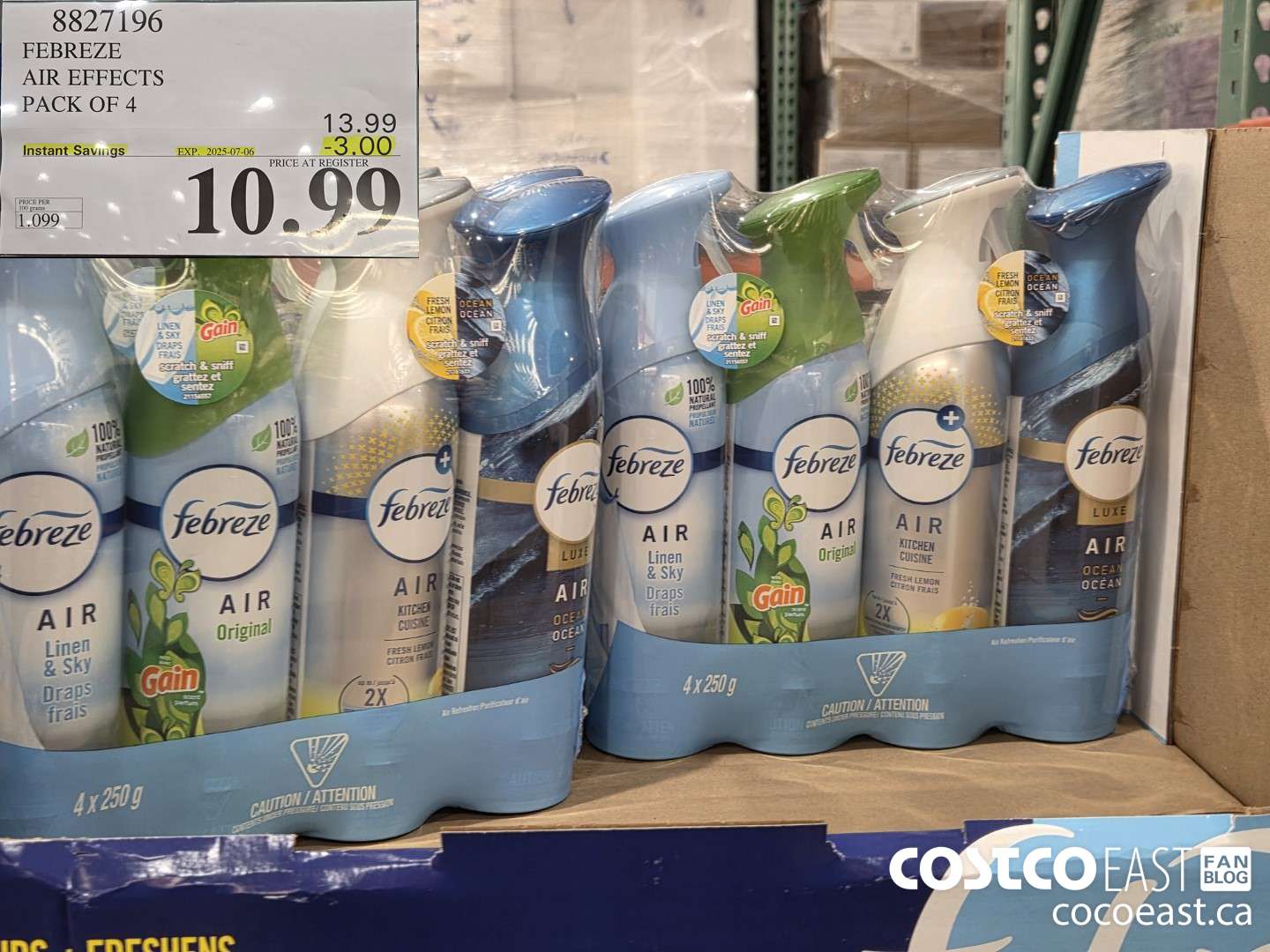 8827196 FEBREZE AIR EFFECTS PACK OF 4 ($3.00 INSTANT SAVINGS EXPIRES ON 2025-07-06) $10.99
