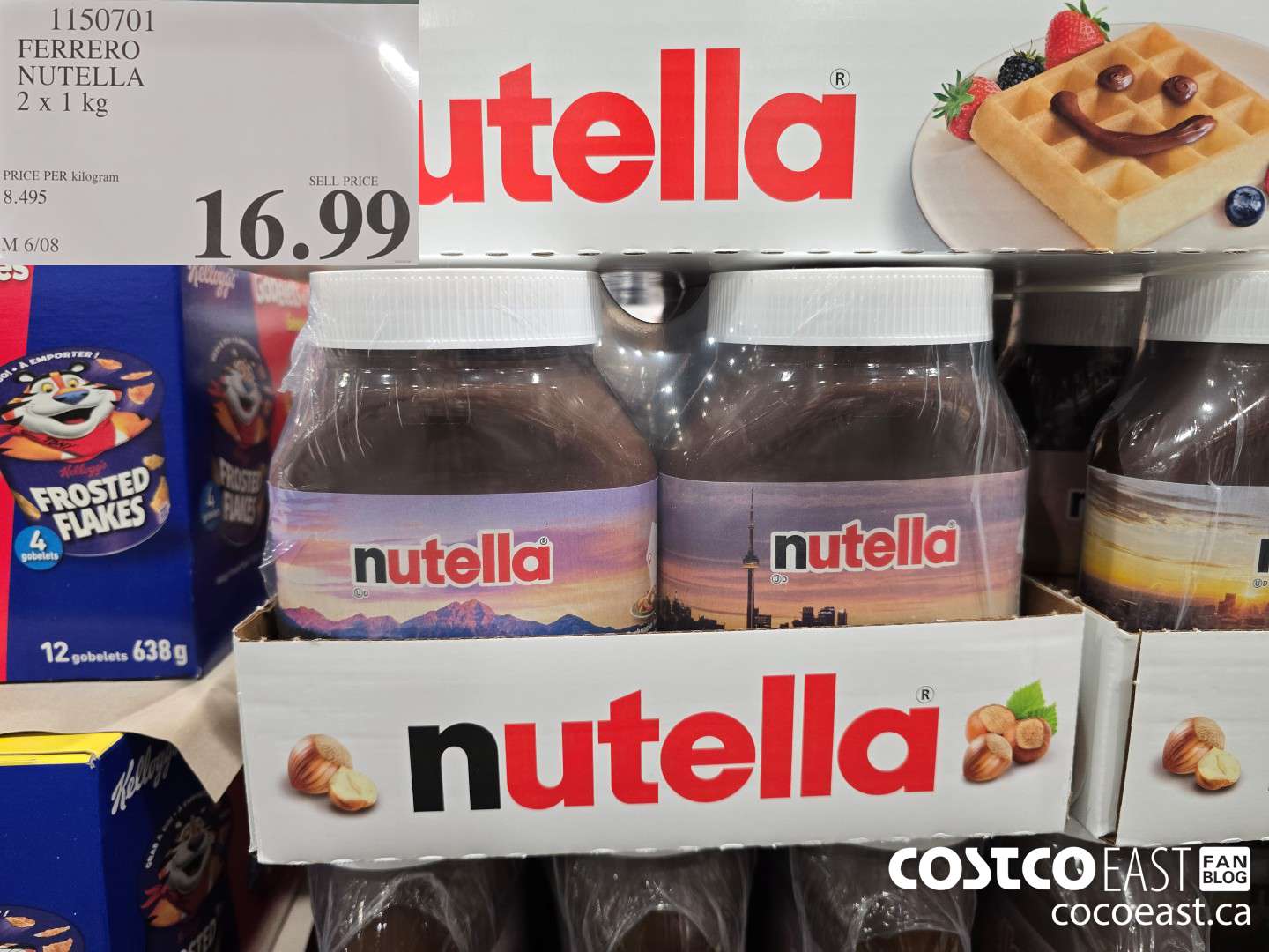 1150701 FERRERO NUTELLA 2 X 1 KG $16.99