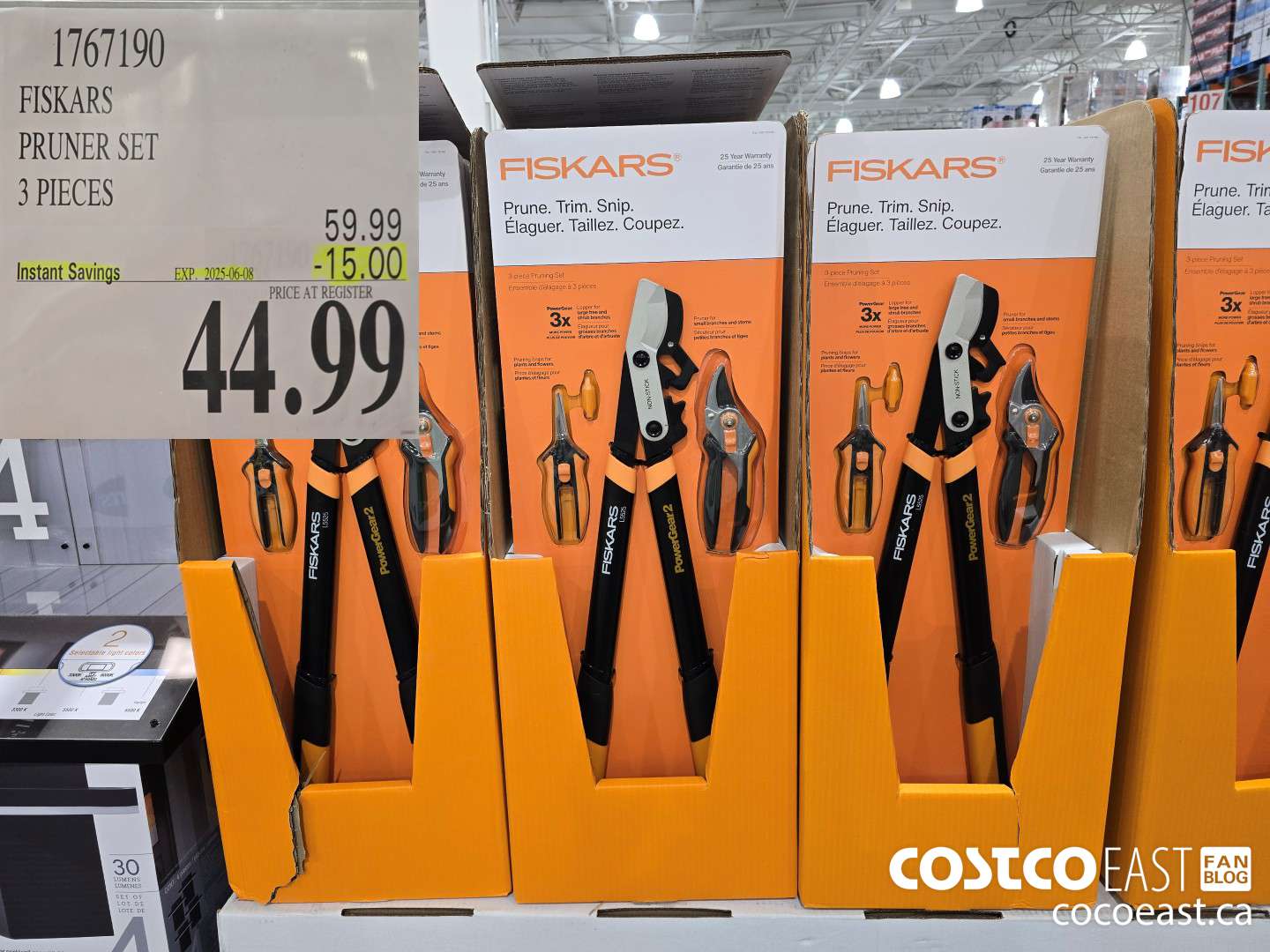 1767190 FISKARS PRUNER SET 3 PIECES ($15.00 INSTANT SAVINGS EXPIRES ON 2025-06-08) $44.99