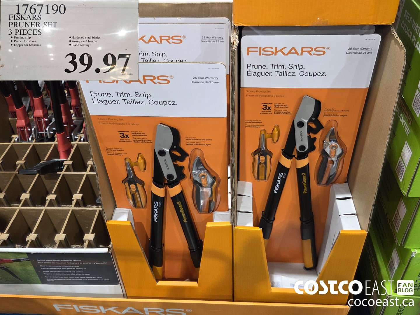 1767190 FISKARS PRUNER SET 3 PIECES $39.97