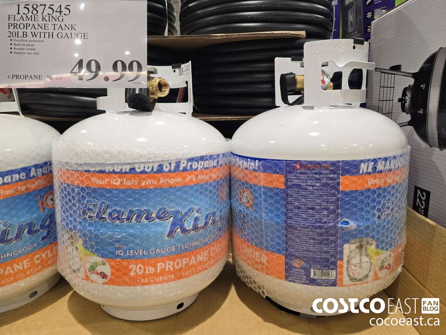 1587545 FLAME KING PROPANE TANK 20LB WITH GAUGE $49.99