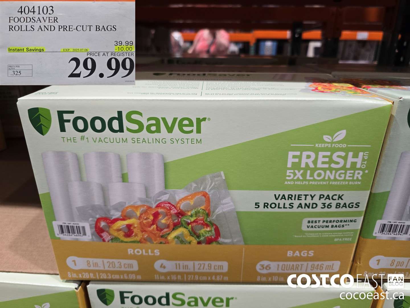 404103 FOODSAVER ROLLS AND PRE-CUT BAGS ($10.00 INSTANT SAVINGS EXPIRES ON 2025-07-06) $29.99