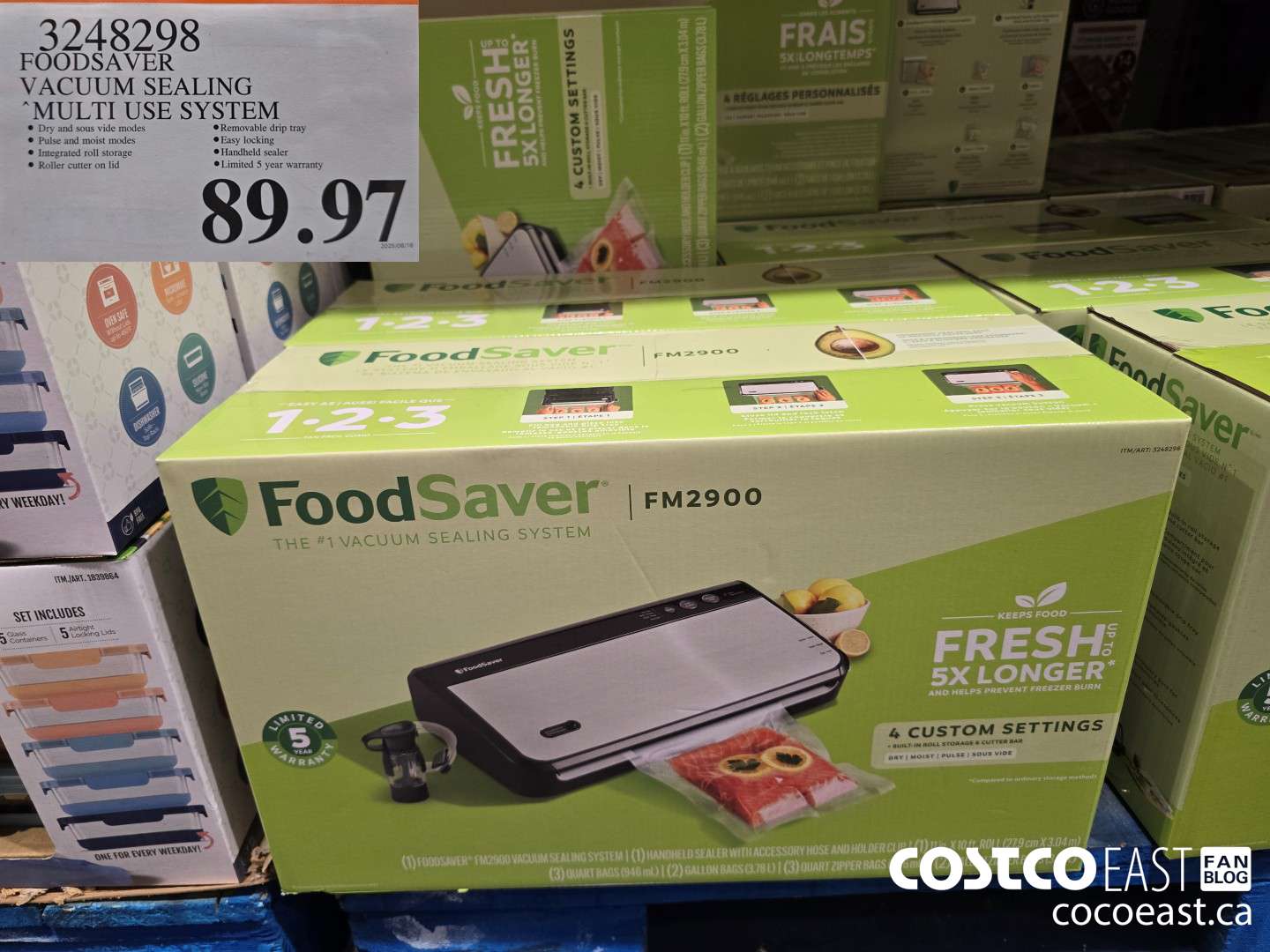 3248298 FOODSAVER VACUUM SEALING MULTI USE SYSTEM $89.97