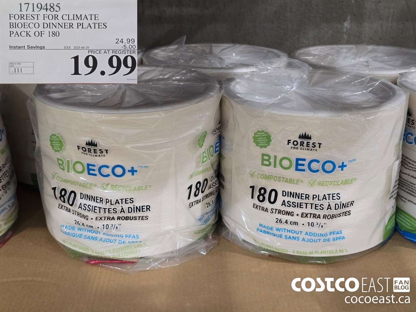 1719485 FOREST FOR CLIMATE BIOECO DINNER PLATES PACK OF 180 ($5.00 INSTANT SAVINGS EXPIRES ON 2025-06-29) $19.99