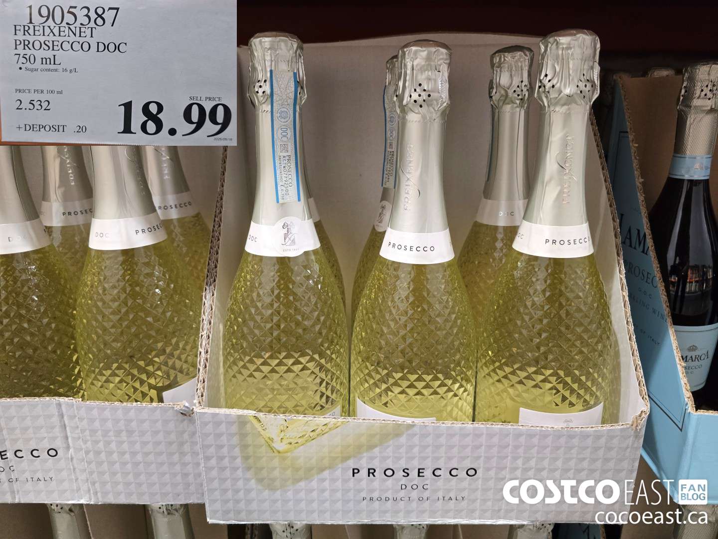 1905387 FREIXENET PROSECCO DOC 750 mL $18.99