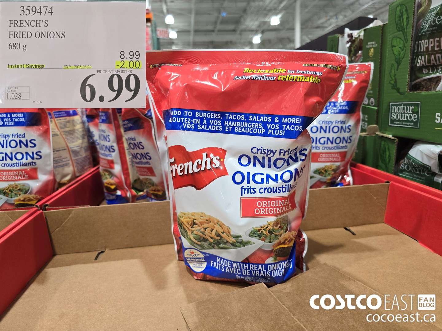 359474 FRENCH'S FRIED ONIONS 680 G ($2.00 INSTANT SAVINGS EXPIRES ON 2025-06-29) $6.99