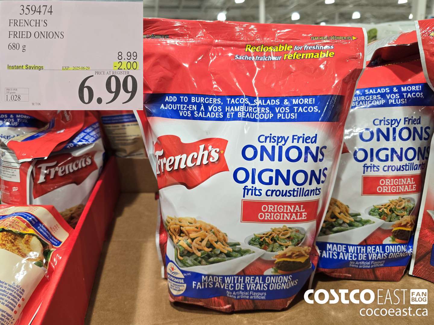 359474 FRENCH'S FRIED ONIONS 680 G ($2.00 INSTANT SAVINGS EXPIRES ON 2025-06-29) $6.99