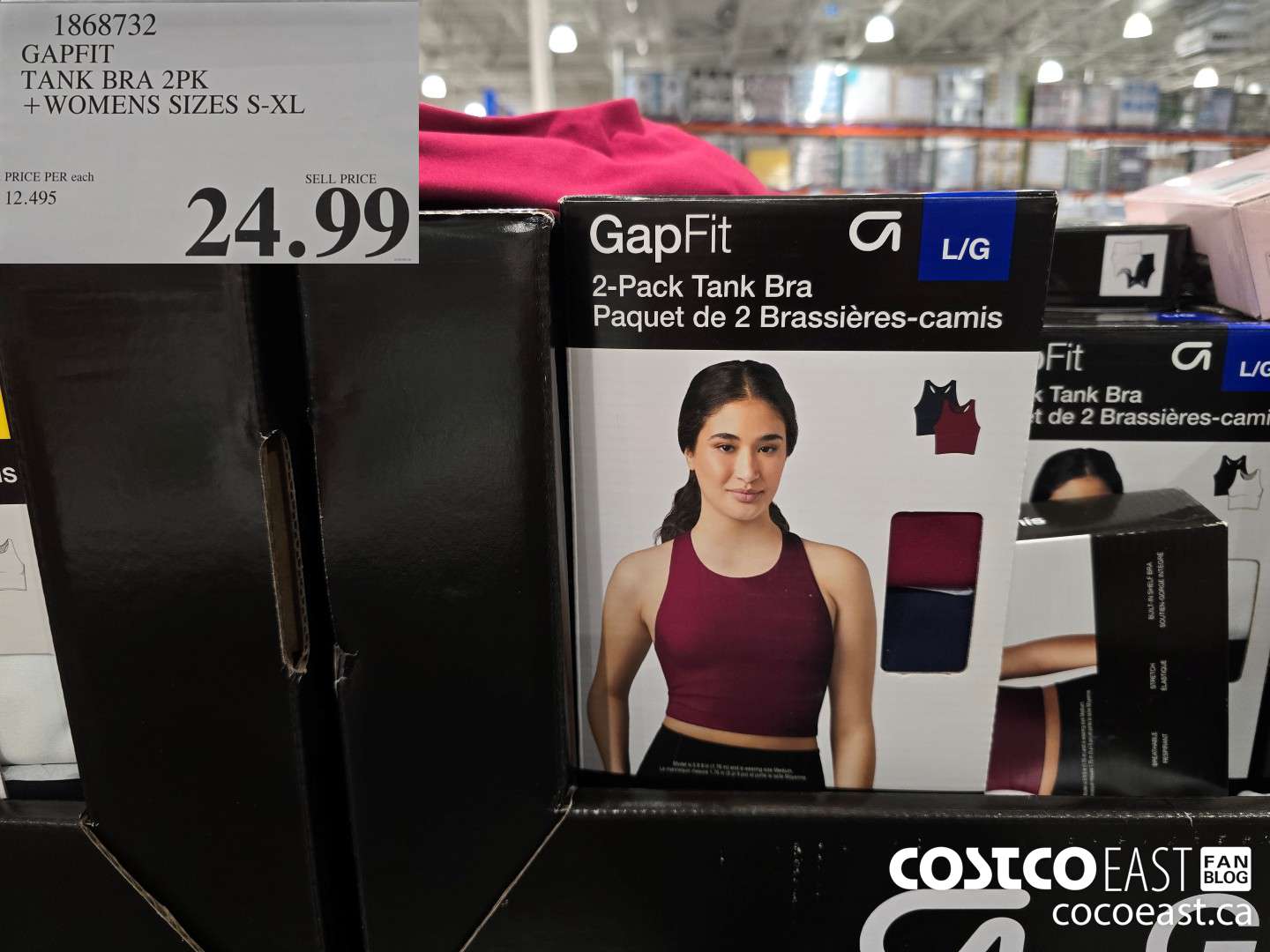 1868732 GAPFIT TANK BRA 2PK +WOMENS SIZES S-XL $24.99
