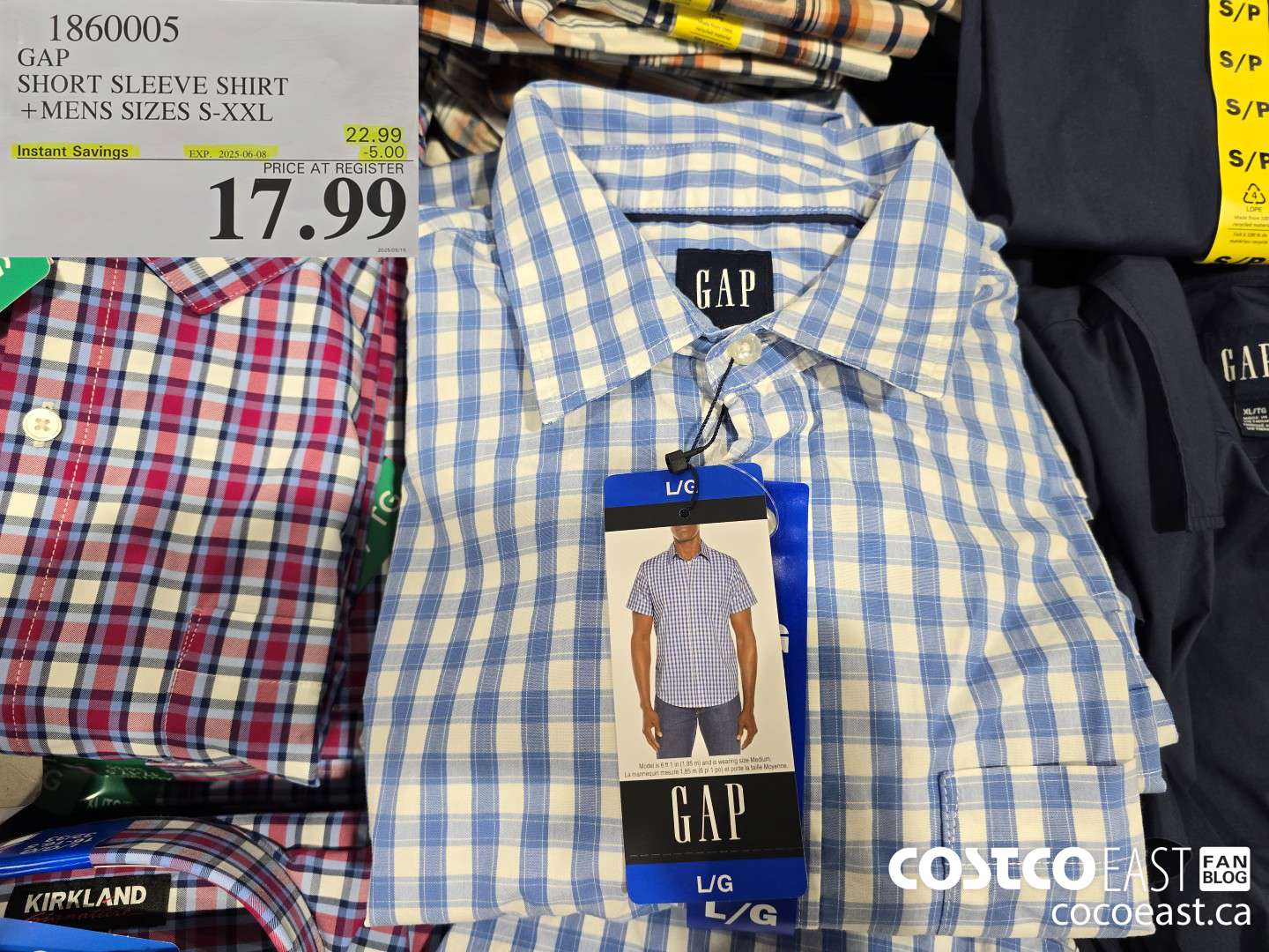 1860005 GAP SHORT SLEEVE SHIRT +MENS SIZES S-XXL ($5.00 INSTANT SAVINGS EXPIRES ON 2025-06-08) $17.99
