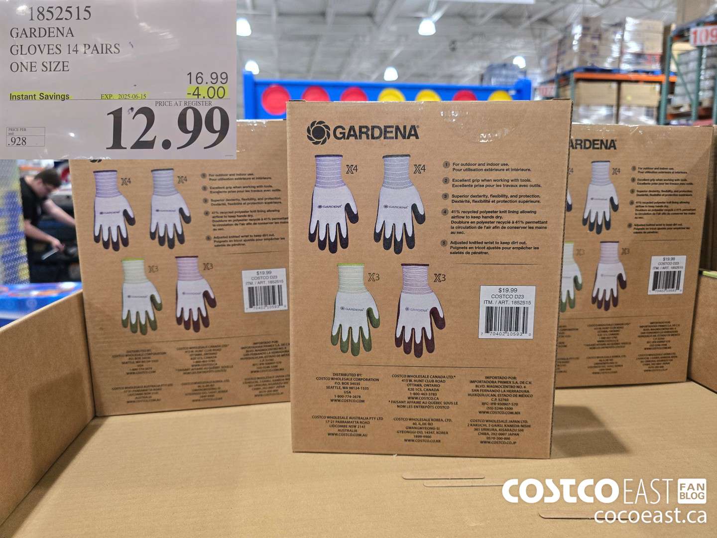 1852515 GARDENA GLOVES 14 PAIRS ONE SIZE ($4.00 INSTANT SAVINGS EXPIRES ON 2025-06-15) $12.99