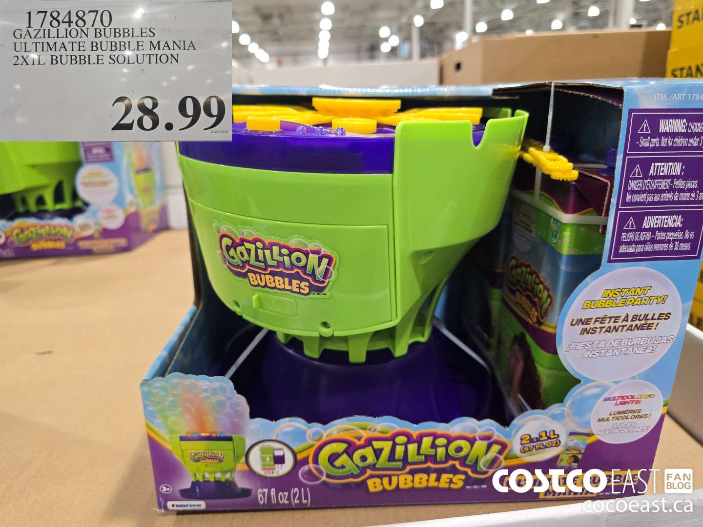 1784870 GAZILLION BUBBLES ULTIMATE BUBBLE MANIA 2X1L BUBBLE SOLUTION $28.99