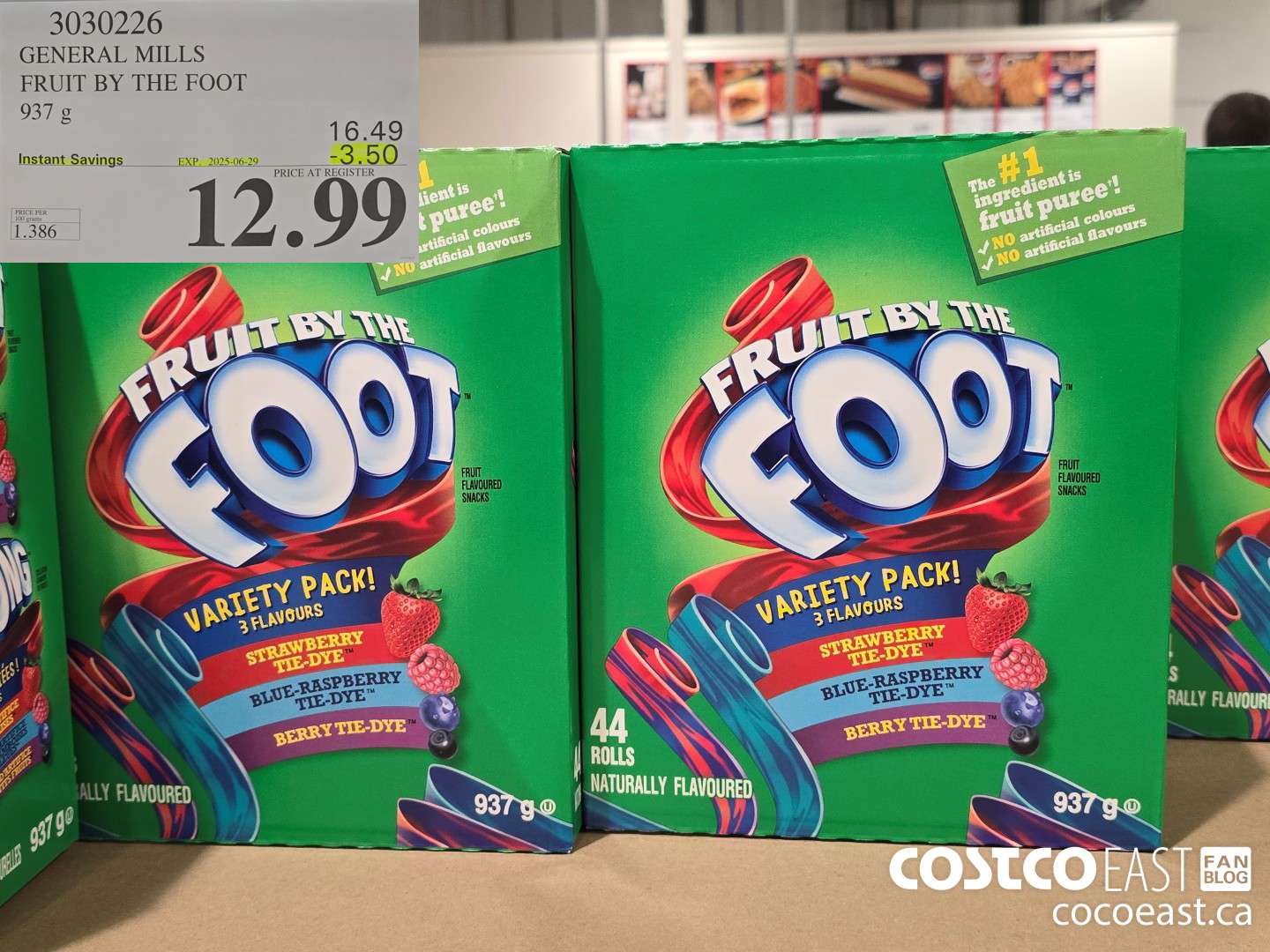 3030226 GENERAL MILLS FRUIT BY THE FOOT 937 G ($3.50 INSTANT SAVINGS EXPIRES ON 2025-06-29) $12.99
