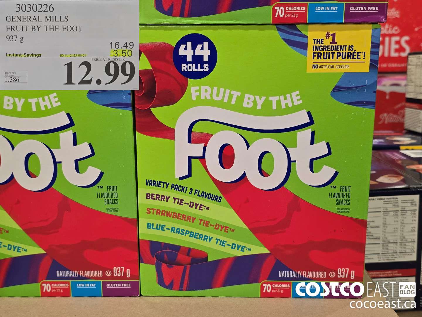 3030226 GENERAL MILLS FRUIT BY THE FOOT 937 G ($3.50 INSTANT SAVINGS EXPIRES ON 2025-06-29) $12.99